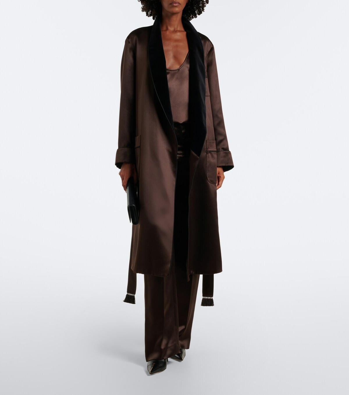 Tom Ford Silk satin wrap coat