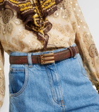 Etro Paisley faux leather belt