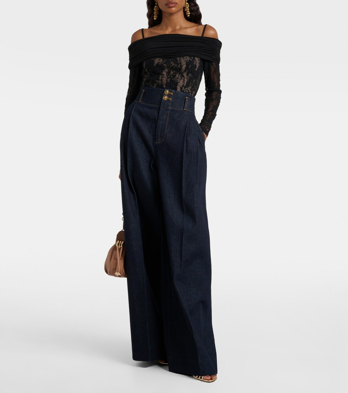Zimmermann Rebellion off-shoulder lace bodysuit
