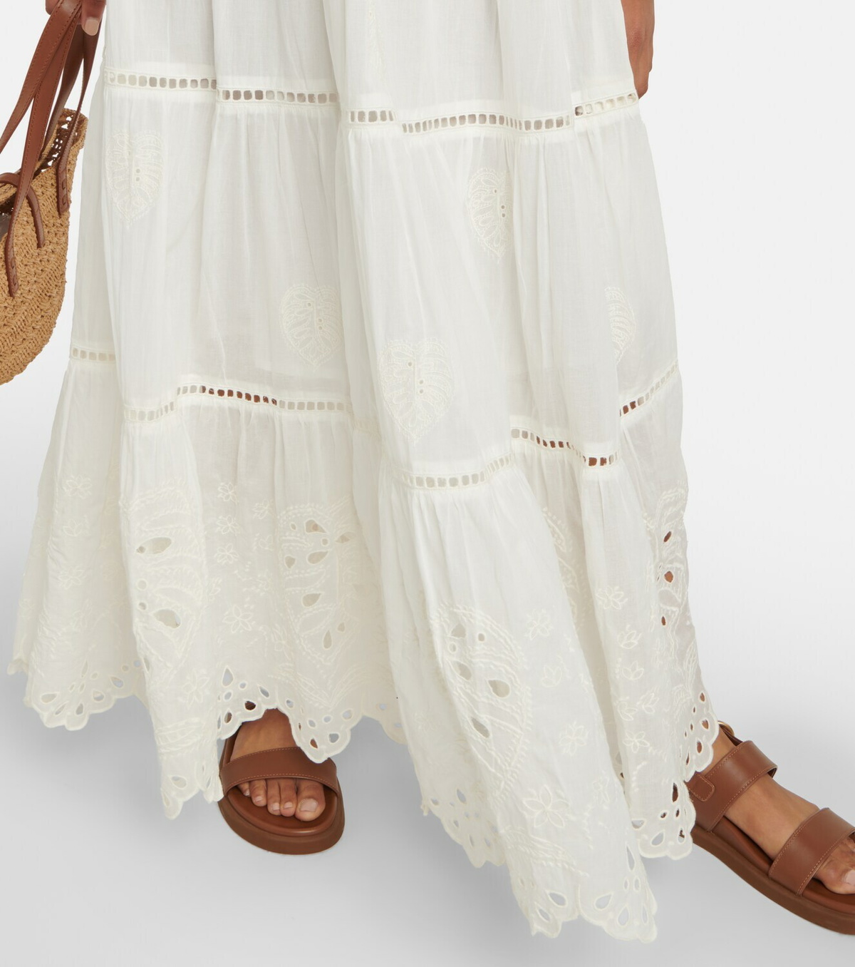 Velvet Michelle embroidered cotton maxi dress Velvet
