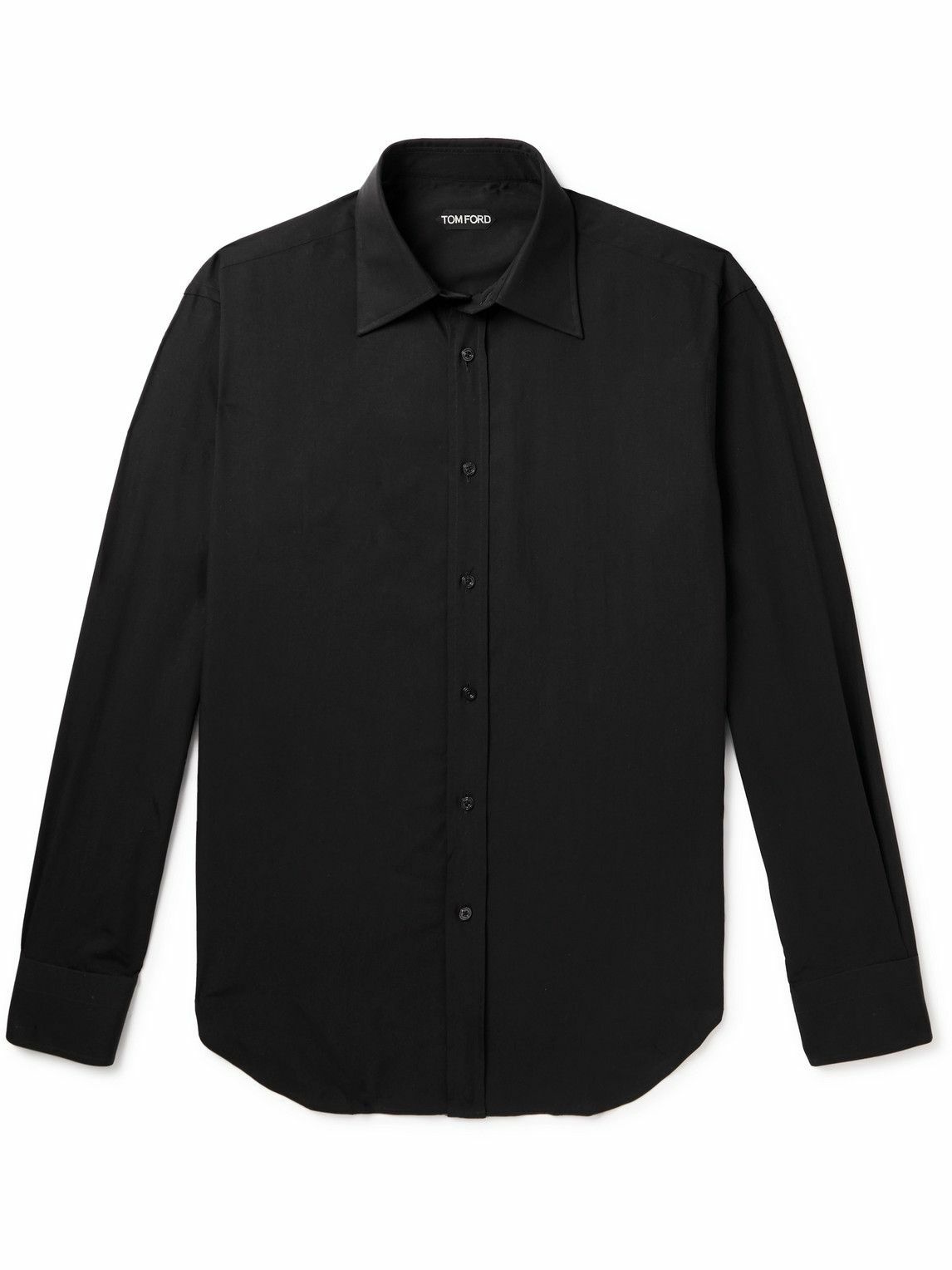 TOM FORD - Lyocell and Silk-Blend Shirt - Black TOM FORD