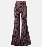 Etro Paisley cotton-blend flared pants