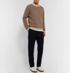 Boglioli - Slim-Fit Brushed Virgin Wool and Cashmere-Blend Sweater - Brown