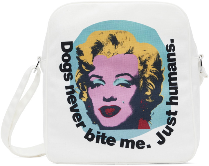 Photo: Comme des Garçons Shirt White Andy Warhol Print Messenger Bag