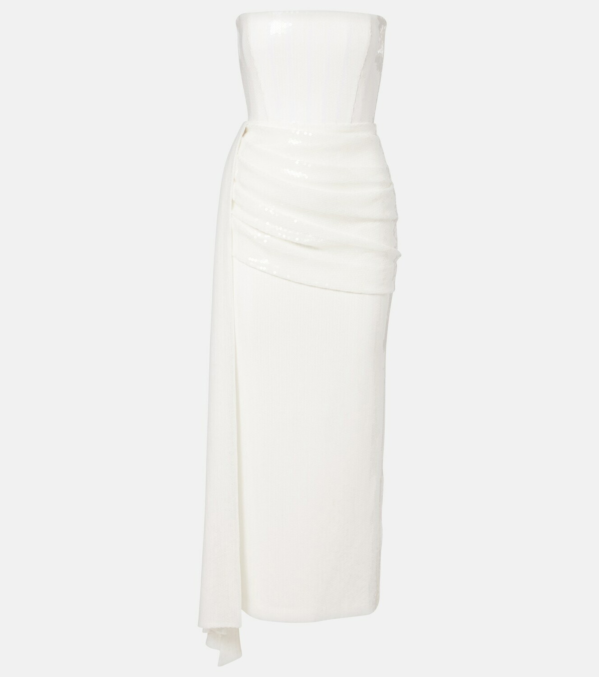 Alex Perry Bridal sequined strapless bustier gown