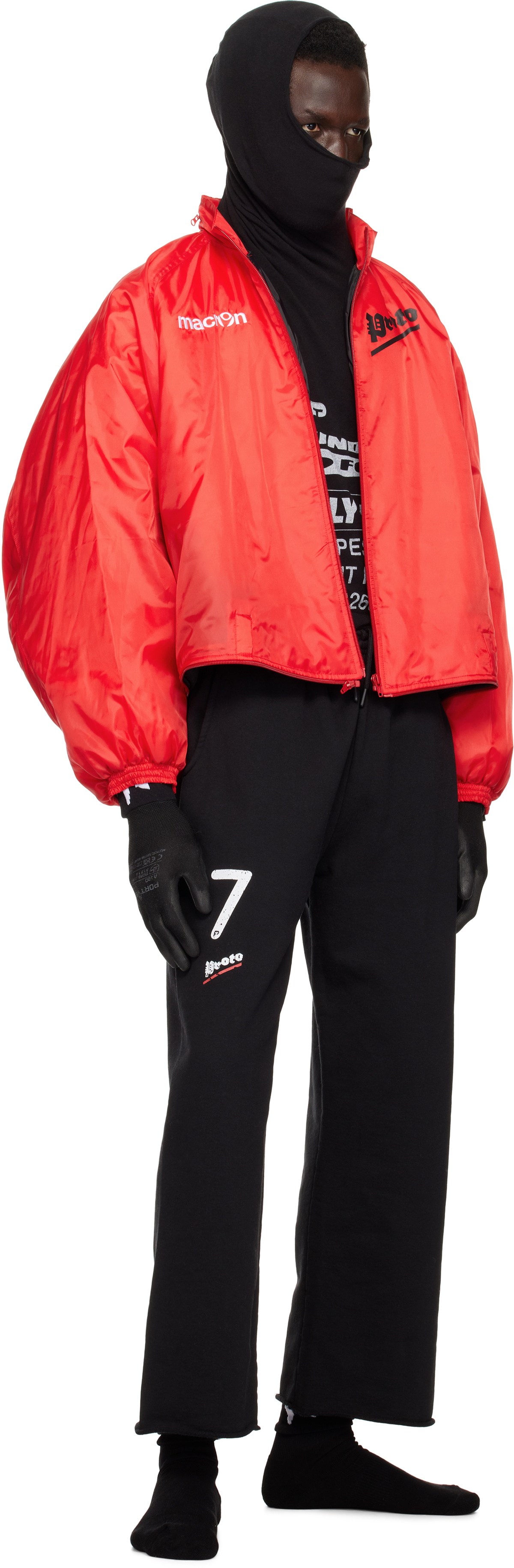 Prototypes Red Two Way Padded Track Jacket