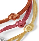 Rubinacci - Set of Three Silk Bracelets - Orange