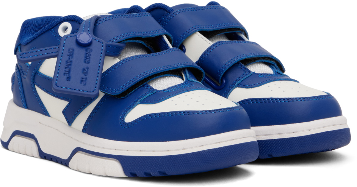 Off-White Kids White & Blue Out Of Office Straps Sneakers
