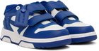 Off-White Kids White & Blue Out Of Office Straps Sneakers