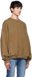 Rhude Brown Embroidered Sweatshirt
