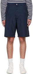 Maison Kitsuné Navy Nylon Shorts