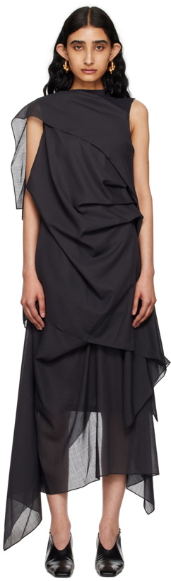 Photo: ISSEY MIYAKE Black Over The Body Blouse