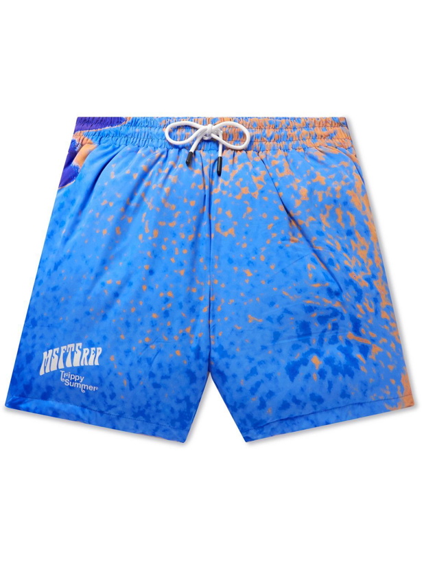 Photo: MSFTSrep - Wide-Leg Printed Padded Shell Shorts - Multi