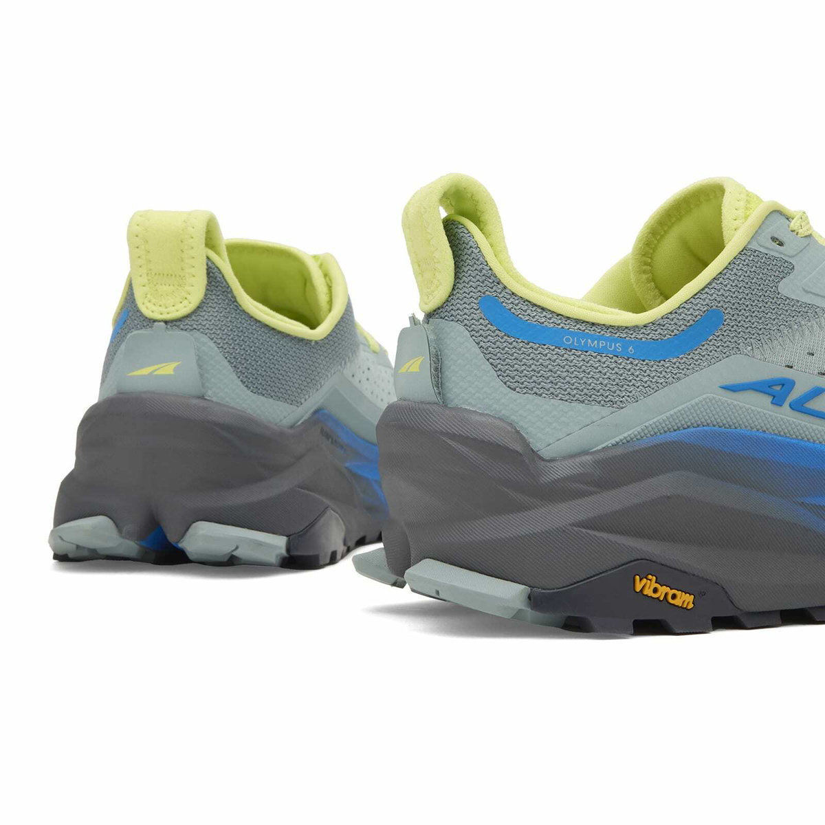 Altra Men's Olympus 6 Sneaker in Gray/Lime