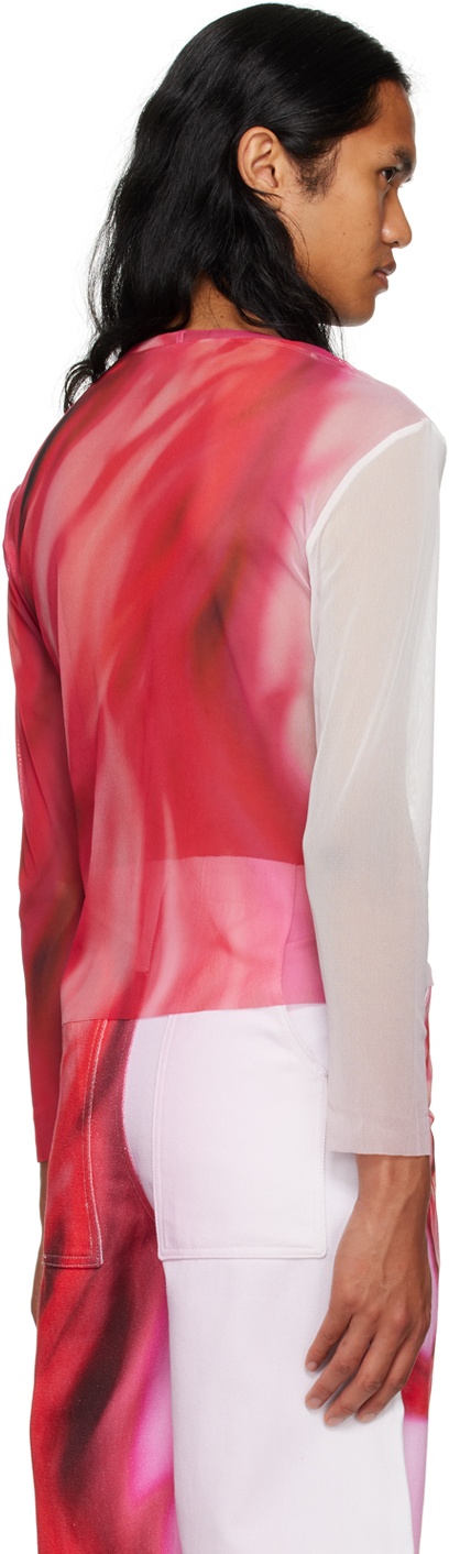 Gerrit Jacob Pink Printed Long Sleeve T-Shirt