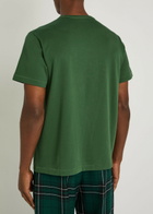 JW Anderson Ribbon Anchor Embroidered Cotton T-shirt Green