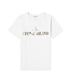 Stone Island Junior Men's Underwater Camo Print T Shirt in Ivory
