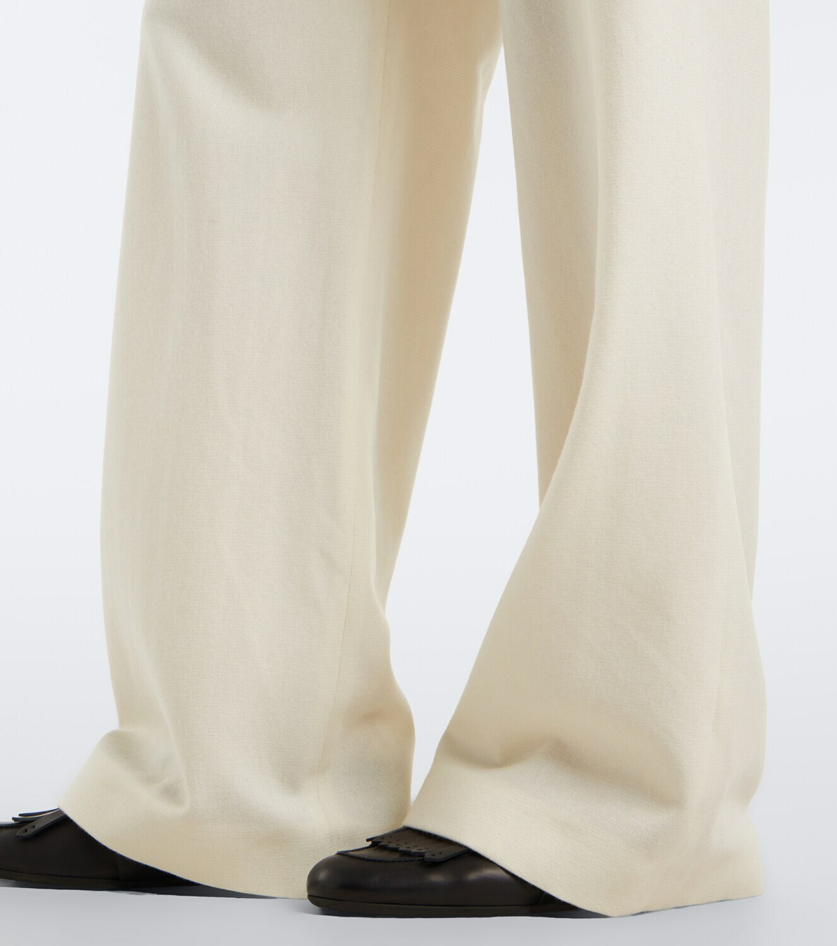 Eleventy Wool and cashmere wide-leg pants