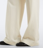 Eleventy Wool and cashmere wide-leg pants