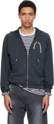 Stockholm (Surfboard) Club Black Logo Zip Hoodie