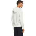 Z Zegna White Knit Pullover Hoodie