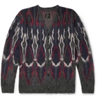 Needles - Intarsia Mohair-Blend Cardigan - Gray