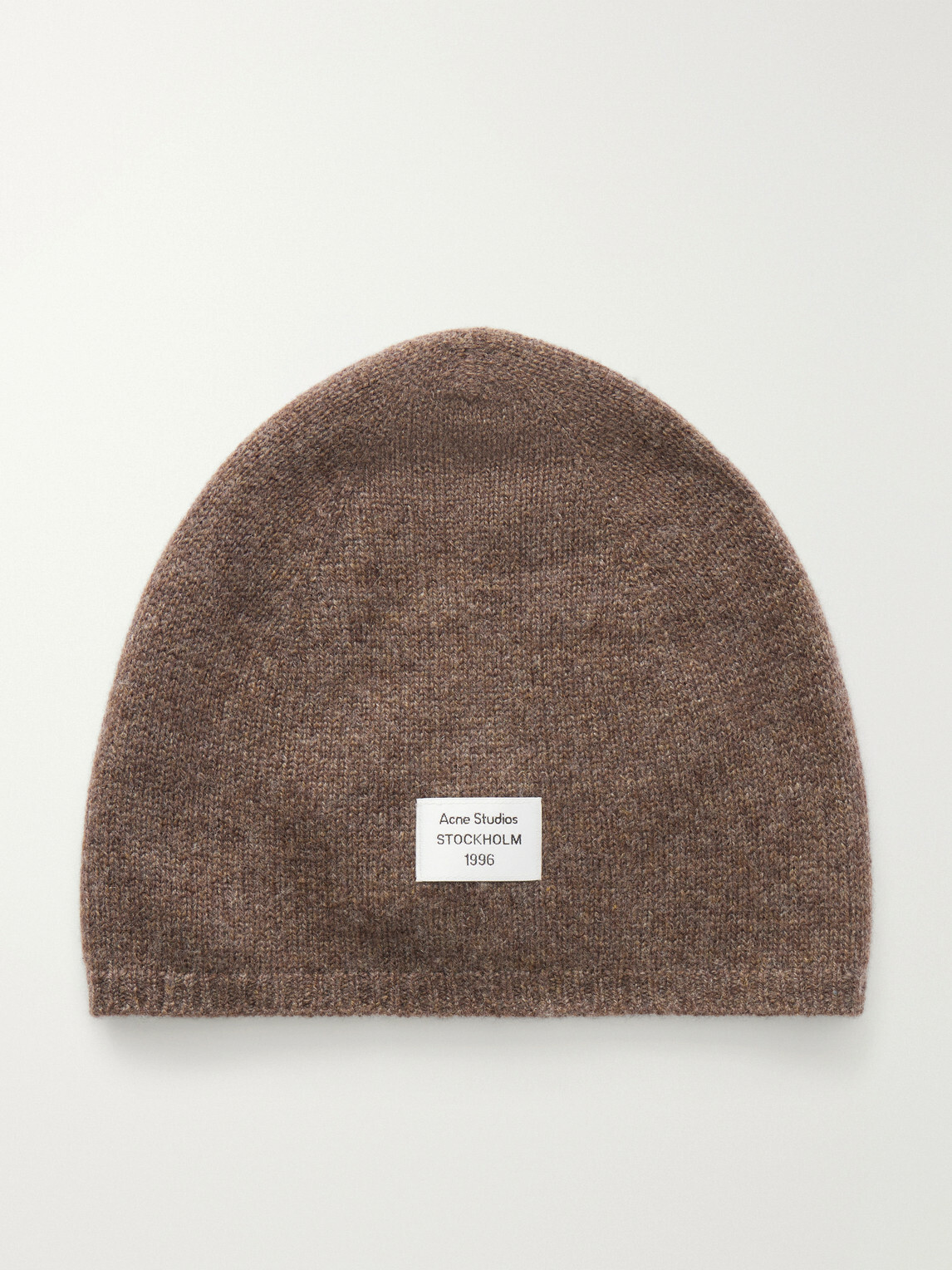Acne Studios - Kassias Logo-Appliquéd Rib-Trimmed Cashmere Beanie - Brown