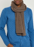 John Smedley Wooton Cable-knit Cashmere and Wool-blend Scarf - Taupe - One Size