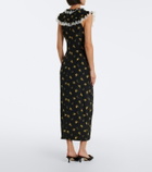 Alessandra Rich Bow-detail floral silk gown