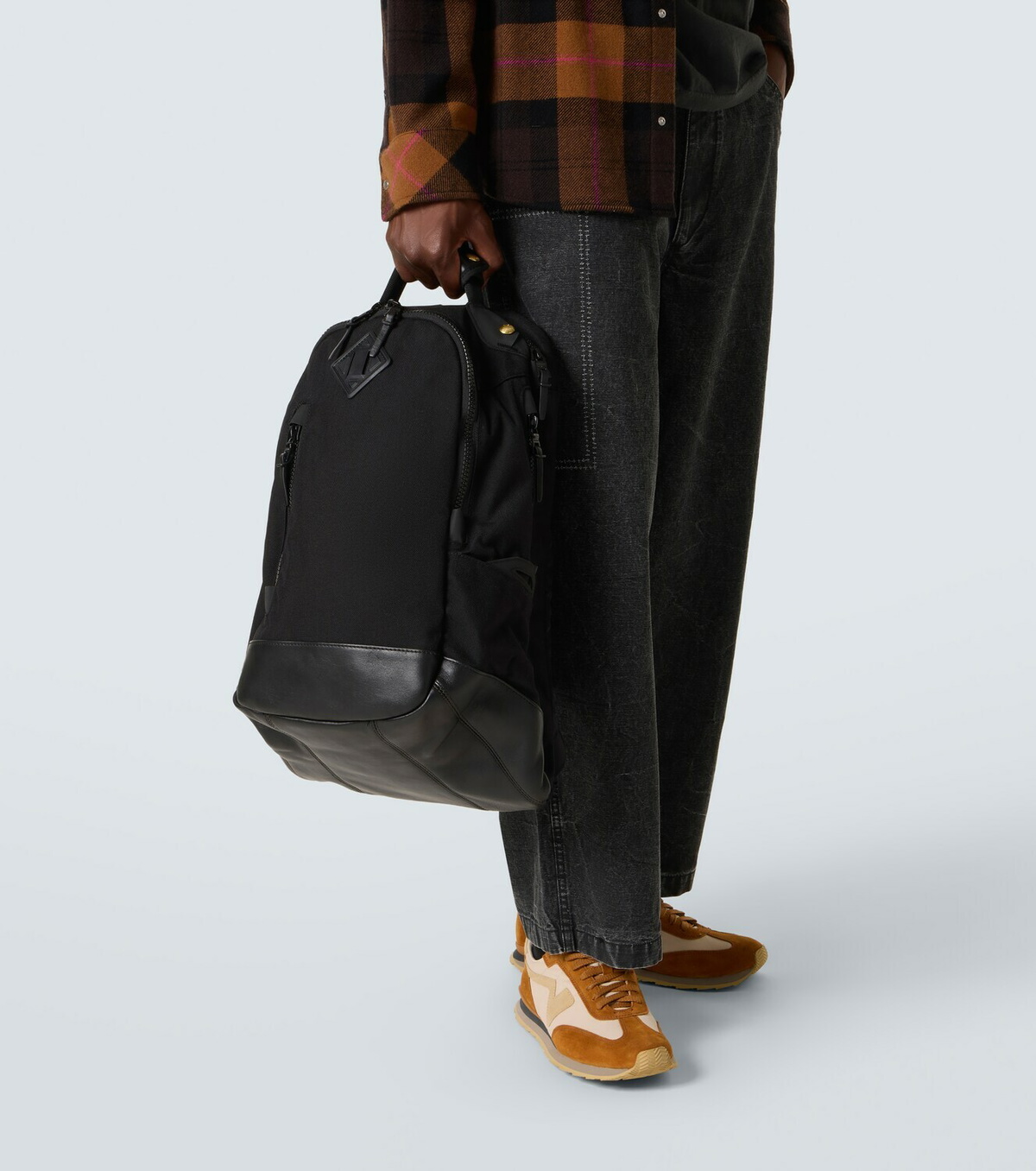 Visvim Cordura 20L leather-trimmed backpack