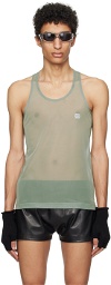 Olly Shinder Green Racer Back Tank Top