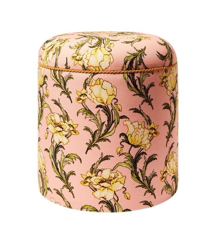 Photo: La DoubleJ Baba' floral canvas pouf