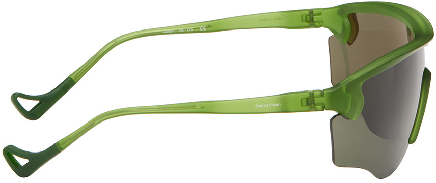 Green & Black Junya Racer Sunglasses