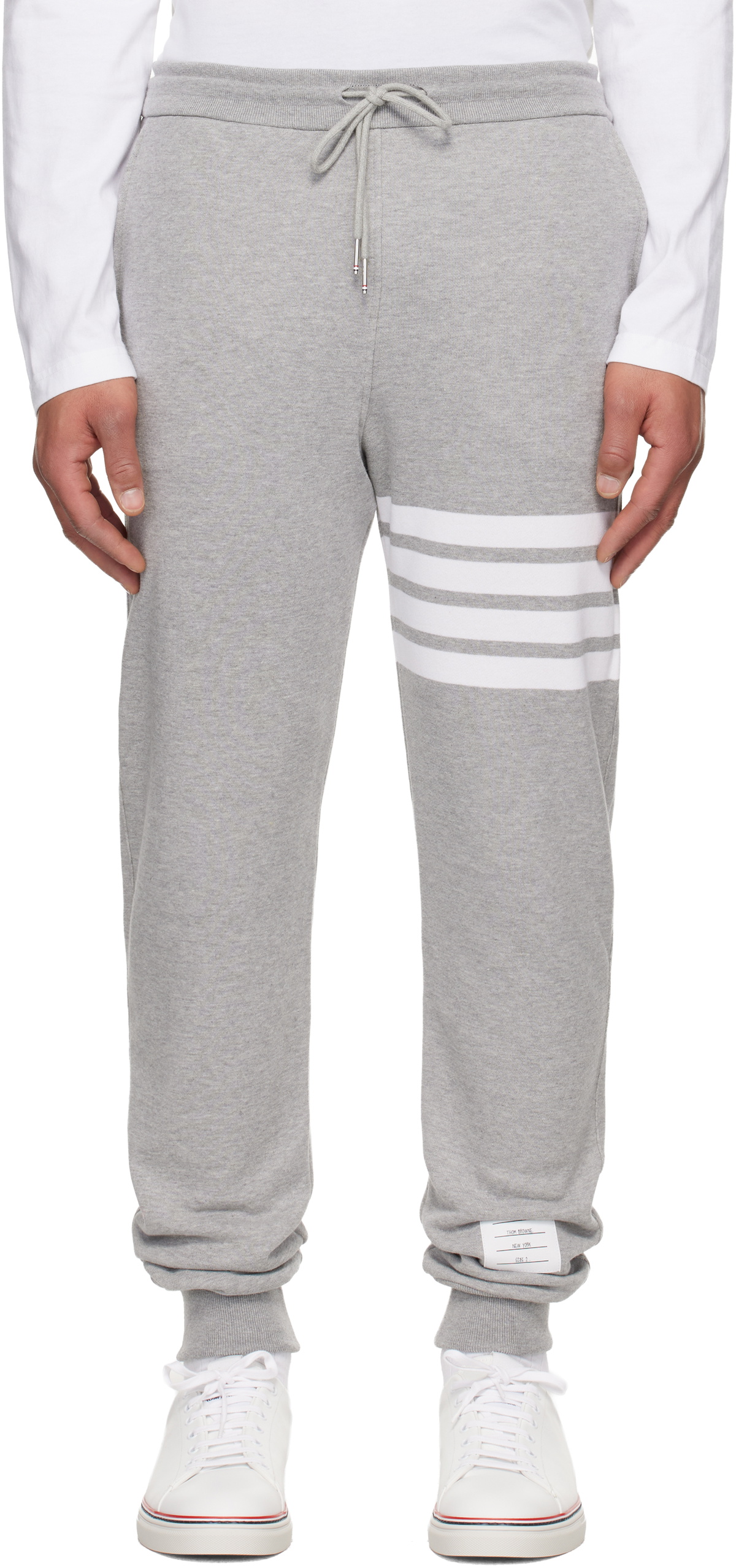 Thom Browne Gray Classic Loopback 4-Bar Sweatpants