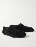 Maison Margiela - Tabi Faux Shearling Slippers - Black