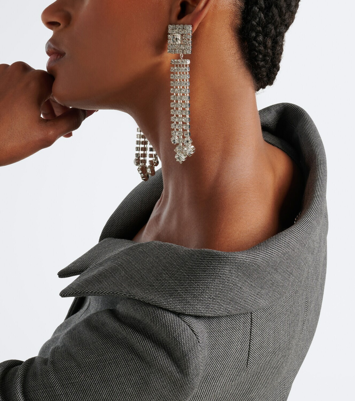 Magda Butrym Crystal-embellished drop earrings
