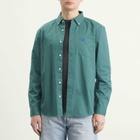 Fred Perry Men's Washed Twill Shirt in Deep Mint