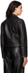 ANINE BING Black Benjamin Moto Leather Jacket