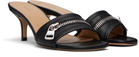 JW Anderson Black Leather Biker Heeled Sandals