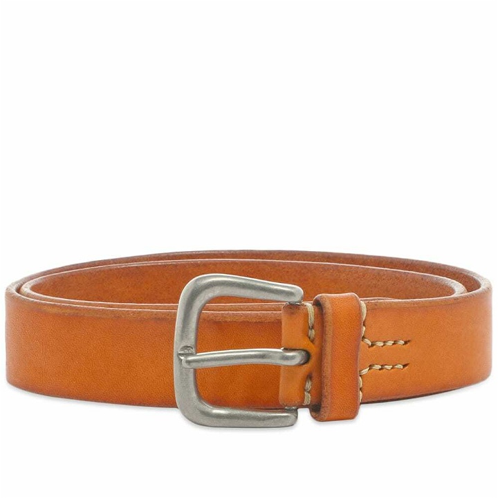 Photo: The Real McCoy's Men's The Real McCoys Joe McCoy Bend Leather Belt in Brown