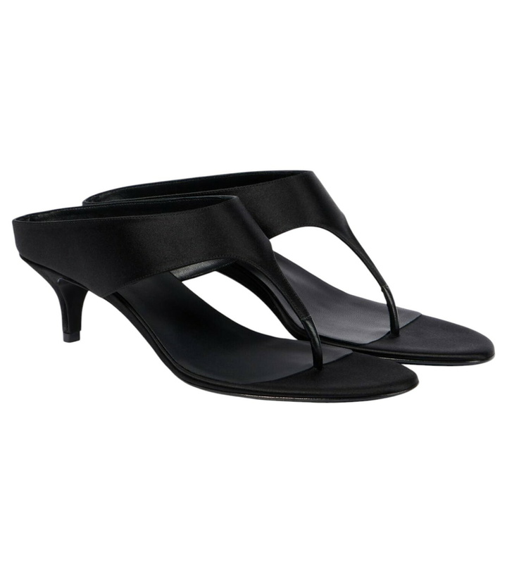 Photo: Magda Butrym 45 satin and leather thong sandals