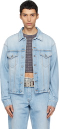 ERL Blue Woven Denim Jacket