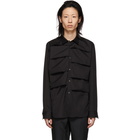 Comme des Garcons Homme Plus Black Cotton Layered Shirt