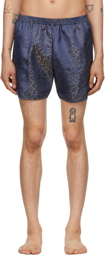 True Tribe Blue Leopard Wild Steve Swim Shorts