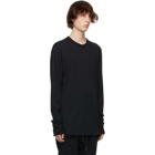 11 by Boris Bidjan Saberi Black Drawstring Long Sleeve T-Shirt