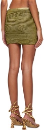 Isa Boulder SSENSE Exclusive Green Bodywave Miniskirt