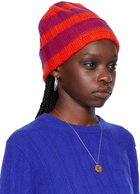 Guest in Residence Red & Pink 'The Rib Stripe' Beanie