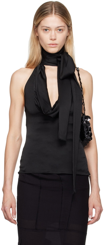 Photo: Blumarine Black Halter Neck Tank Top
