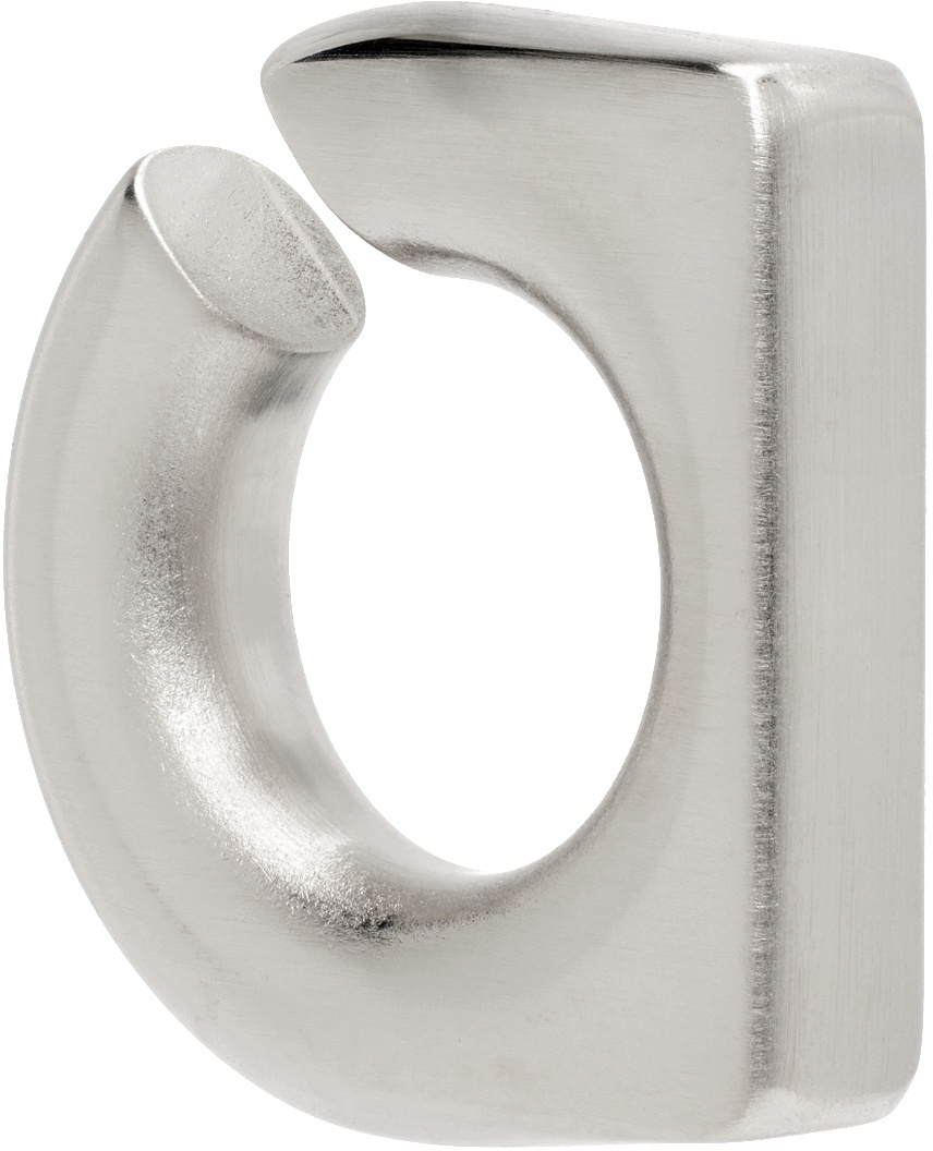 Rick Owens Silver Porterville Round Prong Ear Cuff