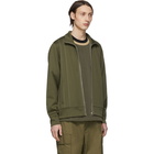 Helmut Lang Khaki Sport Stripe Track Jacket